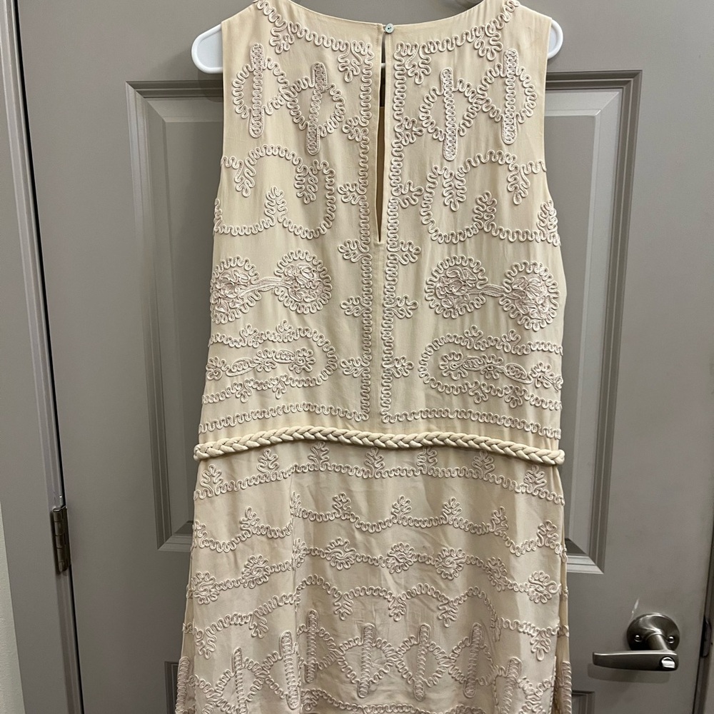 BCBGMaxAzria Cream Tiered Sheath Mini Dress - Picture 6 of 8